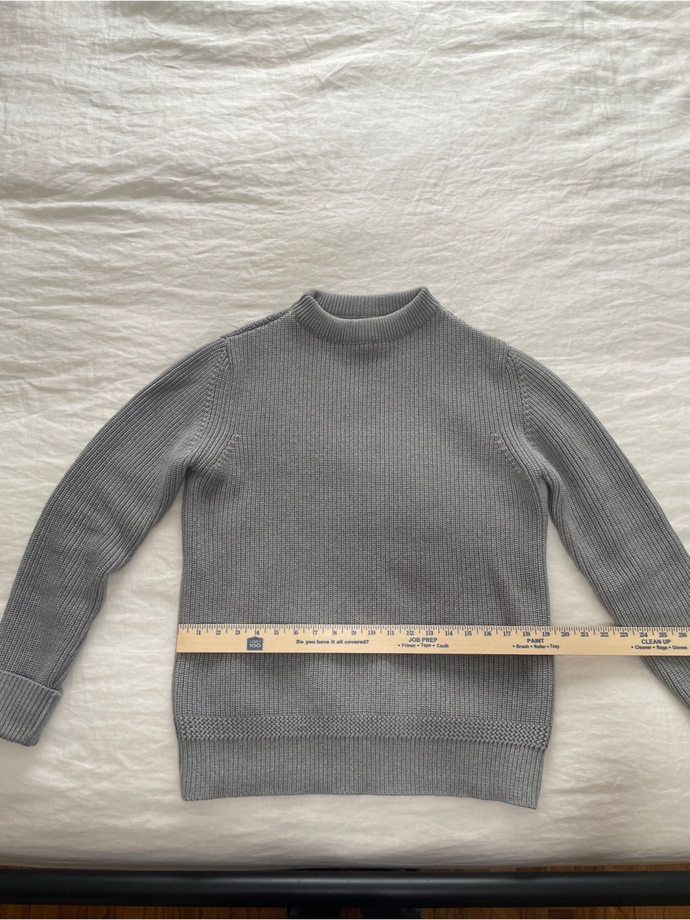 Bleu de Chauffe Men's Ribbed Turtleneck Sweater - Gray
